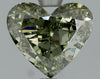 GIA 1.02 Fancy Dark Gray Yellowish Green-VS2 Heart Diamond