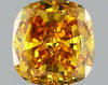 GIA 0.46 Fancy Vivid Orange Yellow-VVS2 Cushion Diamond