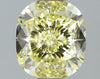 GIA 0.6 Fancy Yellow-VVS2 Cushion Diamond