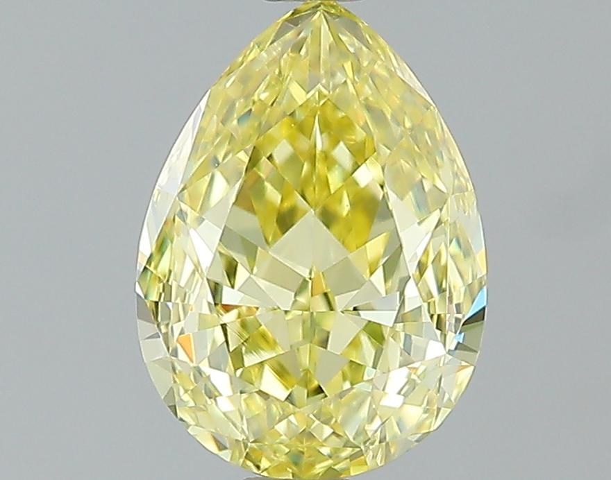 GIA 0.96 Fancy Intense Yellow-VVS1 Pear Diamond