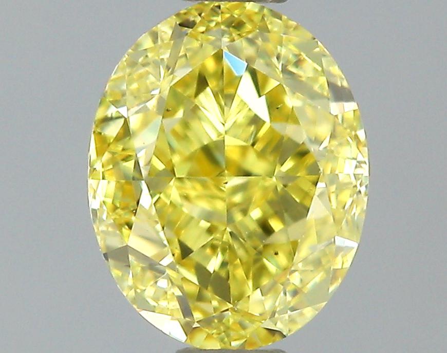 GIA 0.8 Fancy Intense Yellow-VS2 Oval Diamond