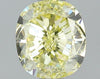 GIA 0.58 Fancy Yellow-VVS1 Cushion Diamond