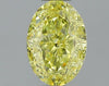 GIA 0.56 Fancy Greenish Yellow-VS1 Oval Diamond