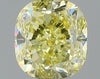 GIA 0.57 Fancy Yellow-VVS1 Cushion Diamond