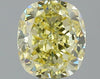 GIA 0.9 Fancy Yellow-VS1 Cushion Diamond