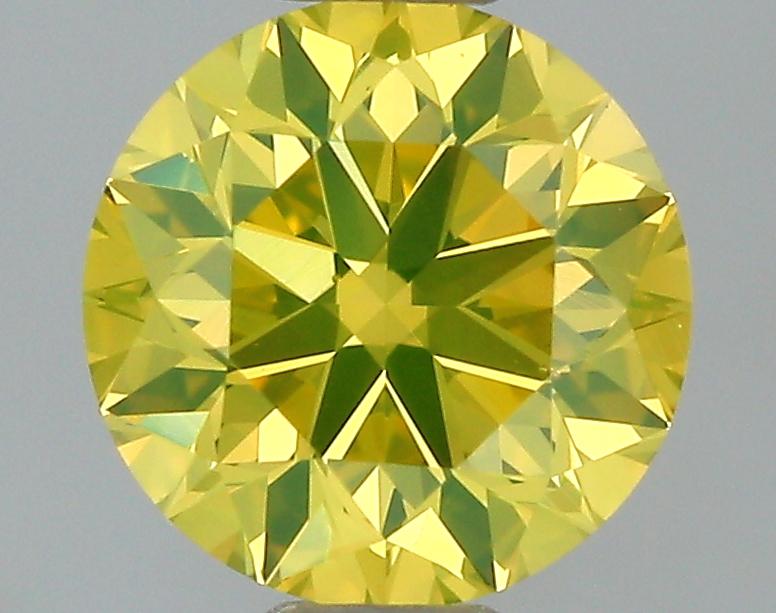 GIA 0.44 Fancy Intense Yellow-VS2 Round Diamond