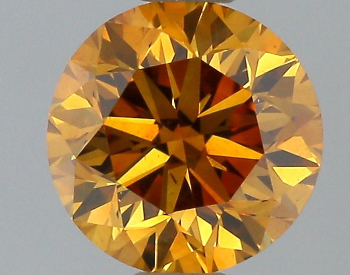 GIA 0.5 Fancy Deep Brownish Yellowish Orange-SI1 Round Diamond