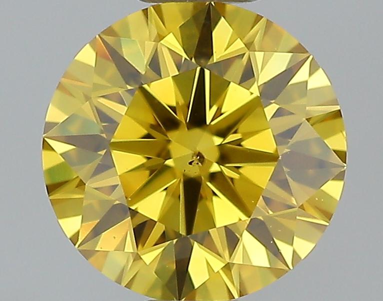 GIA 0.52 Fancy Deep Yellow-SI1 Round Diamond