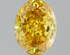 GIA 0.59 Fancy Vivid Orangy Yellow-SI2 Oval Diamond