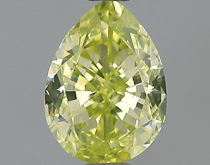 GIA 0.64 Fancy Intense Greenish Yellow-VS2 Pear Diamond