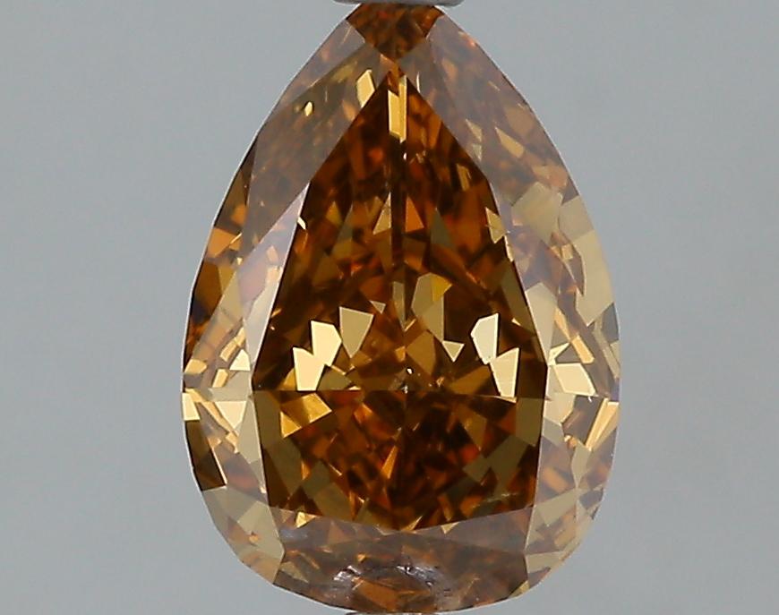 GIA 1.3 Fancy Deep Brown Yellow-SI2 Pear Diamond