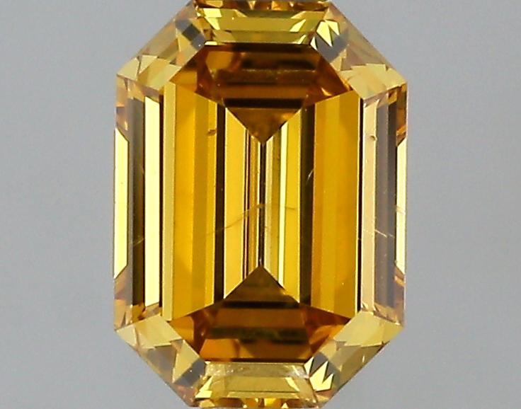 GIA 0.4 Fancy Deep Orangy Yellow-I1 Emerald Diamond