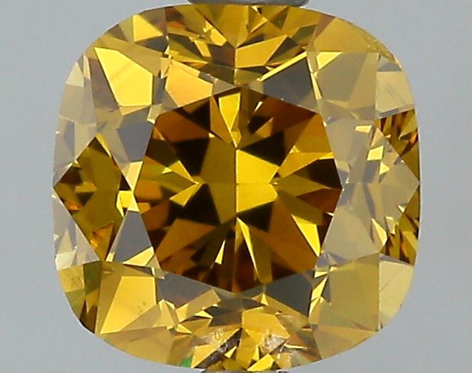 GIA 1.09 Fancy Deep Brownish Greenish Yellow-VVS2 Cushion Diamond