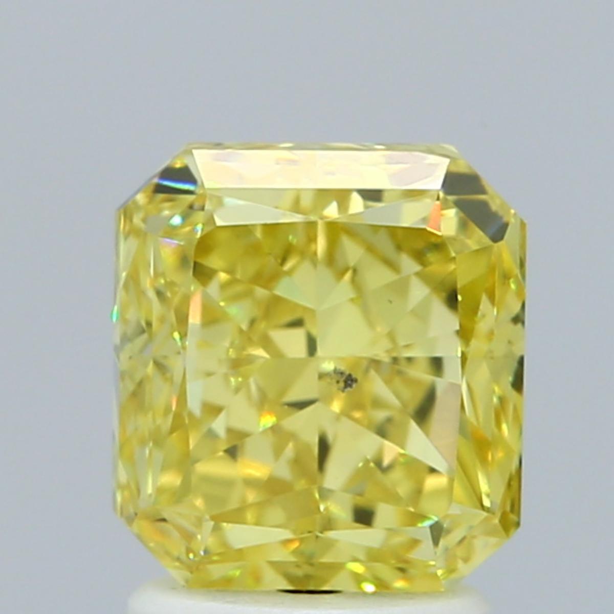 GIA 2.57 Fancy Intense Yellow-SI1 Radiant Diamond