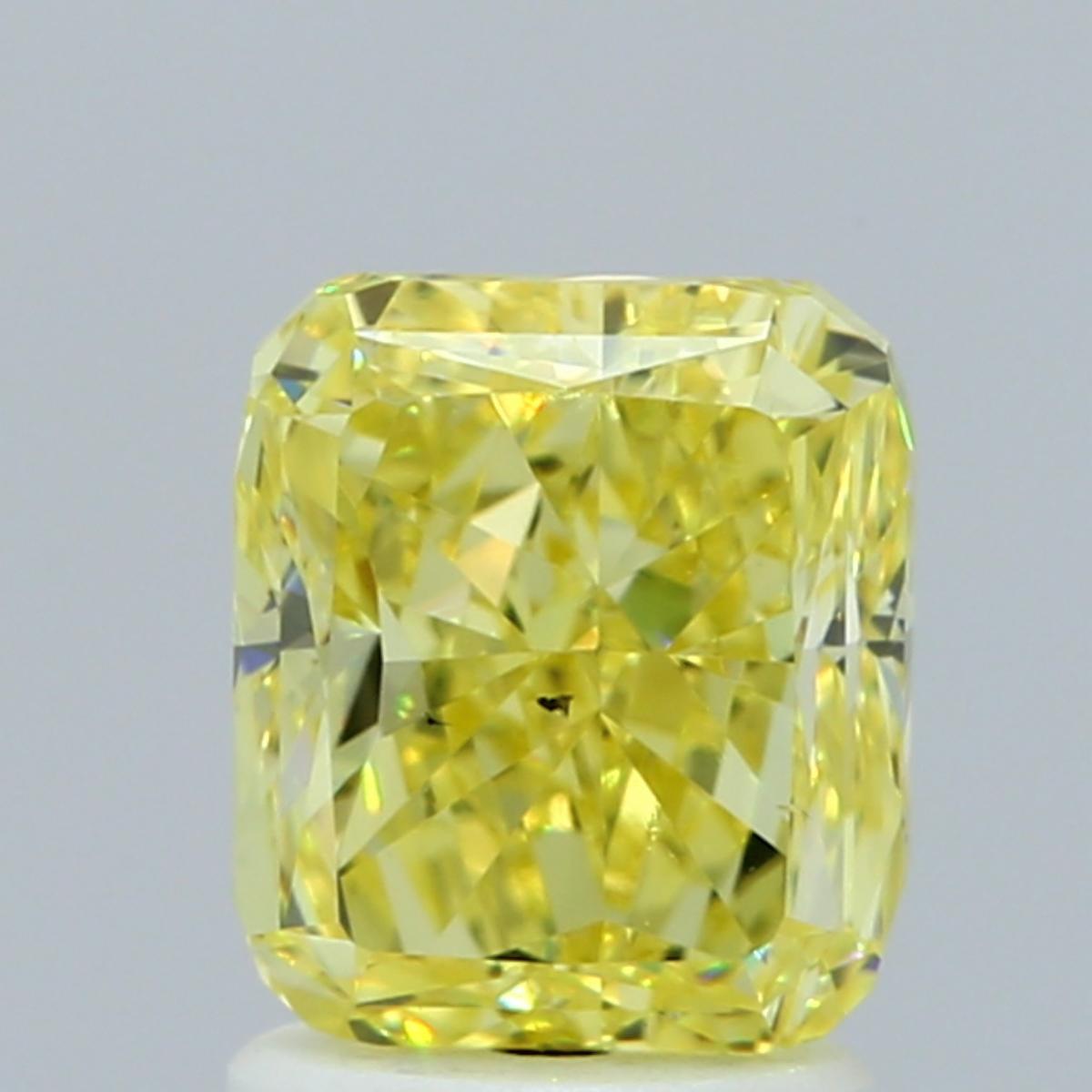 GIA 2.03 Fancy Intense Yellow-SI1 Radiant Diamond