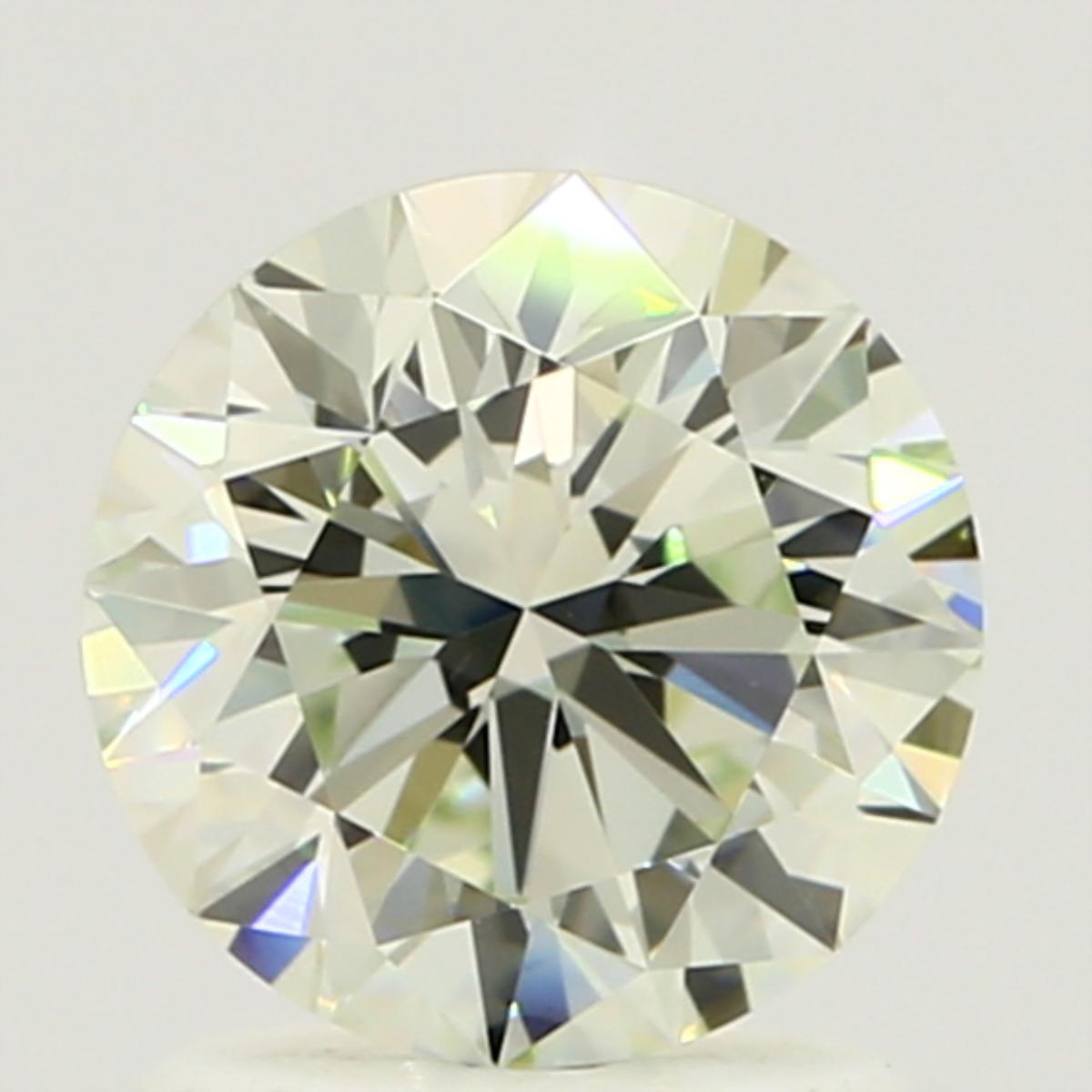 GIA 1.26 Very Light Yellow Green-VS1 Round Diamond