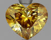 GIA 1.03 Fancy Vivid Orangy Yellow-I1 Heart Diamond