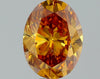 GIA 0.62 Fancy Deep Yellowish Orange-SI1 Oval Diamond