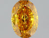 GIA 0.6 Fancy Deep Orange Yellow-VS1 Oval Diamond