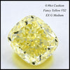 GIA 0.9 Fancy Yellow-VS2 Cushion Diamond