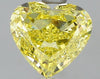 GIA 1.08 Fancy Intense Yellow-VS2 Heart Diamond