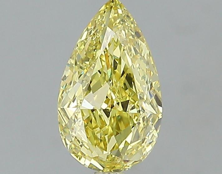 GIA 0.69 Fancy Intense Yellow-VS2 Pear Diamond