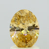 GIA 1.08 Fancy Intense Yellow Orange-I1 Oval Diamond