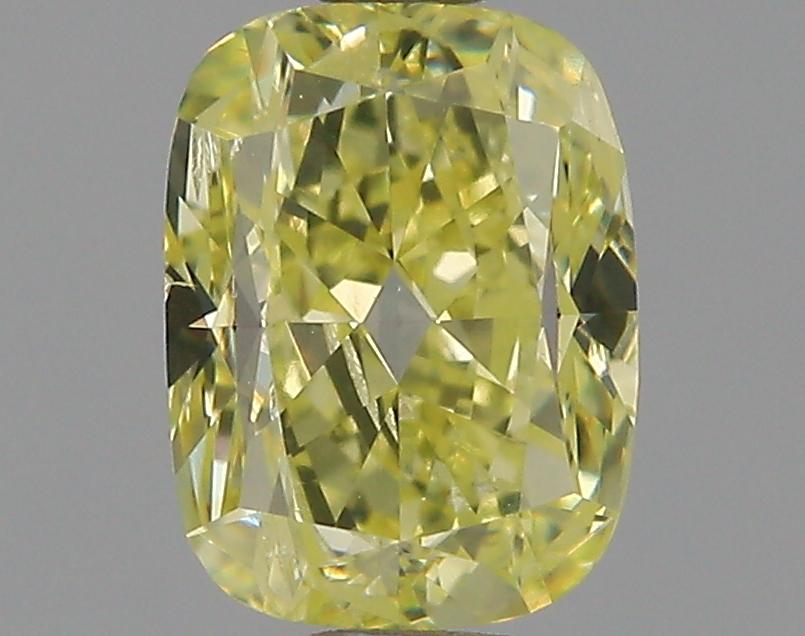 GIA 1.02 Fancy Light Yellow-SI1 Cushion Diamond