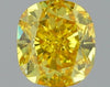 GIA 0.9 Fancy Vivid Orangy Yellow-SI2 Cushion Diamond