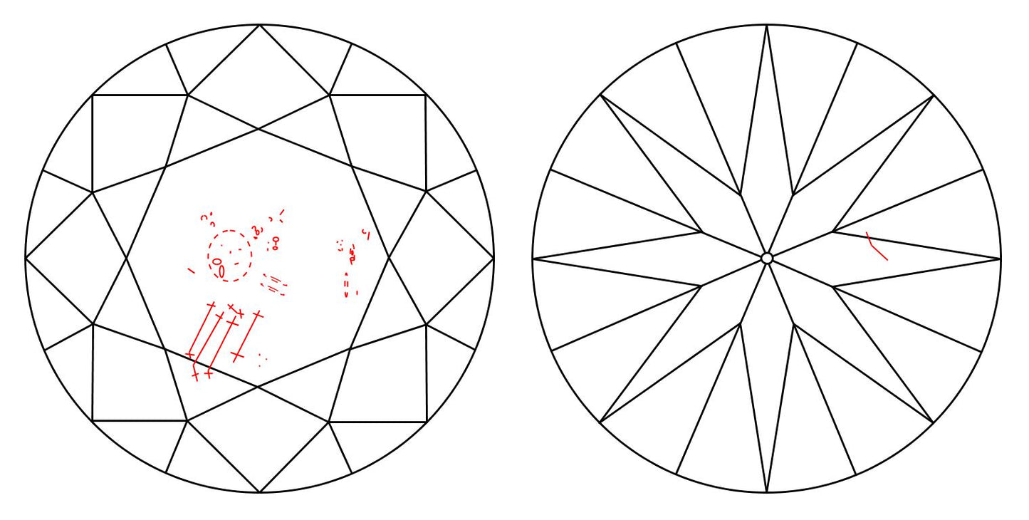 GIA 5.03 O-P-SI2 Round Diamond