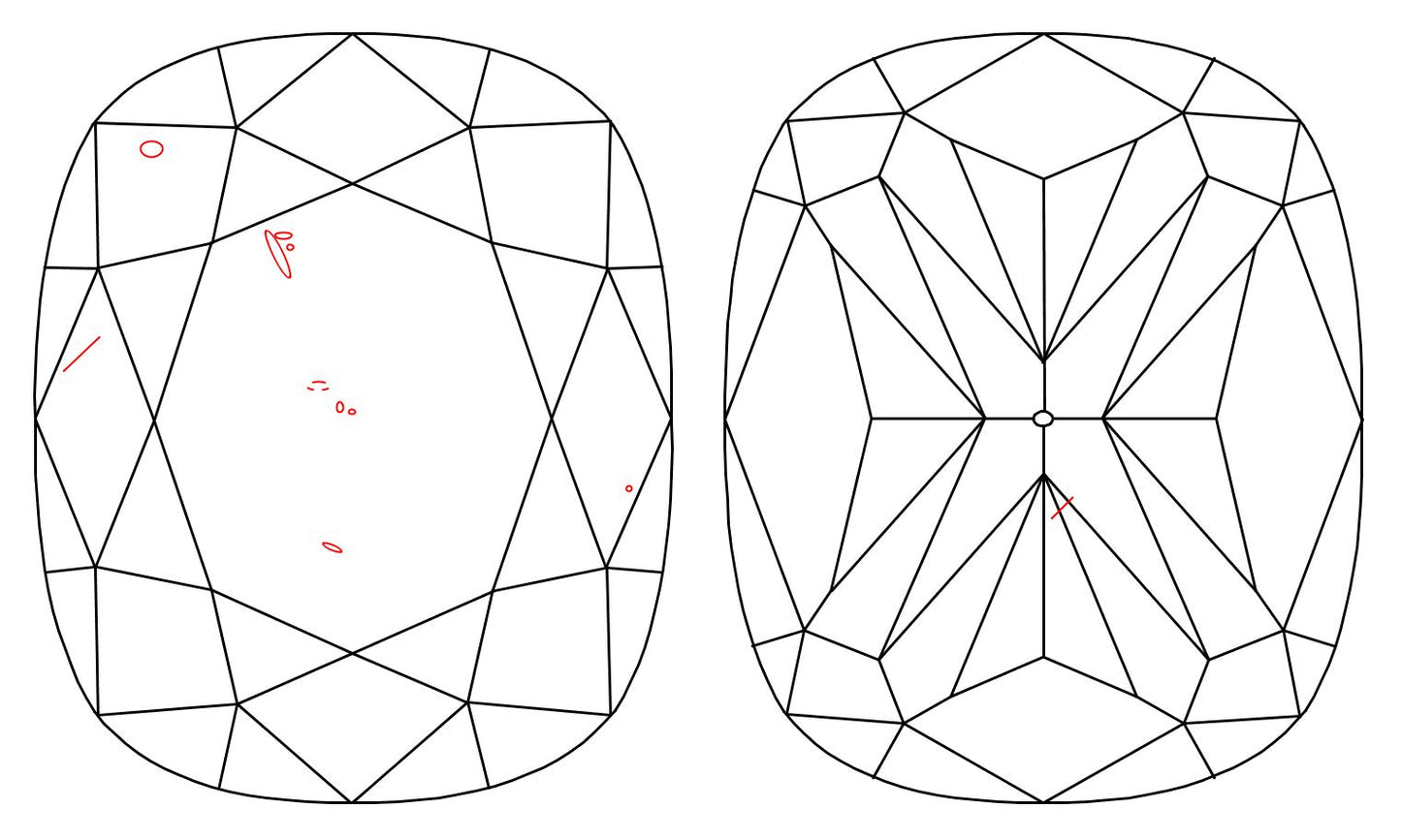 GIA 1 I-SI1 Cushion Diamond