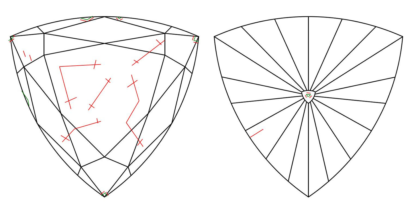 GIA 2.02 F-I2 Triangle Diamond