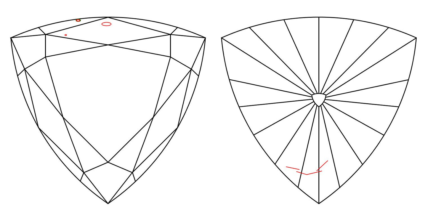 GIA 0.62 E-SI2 Triangle Diamond