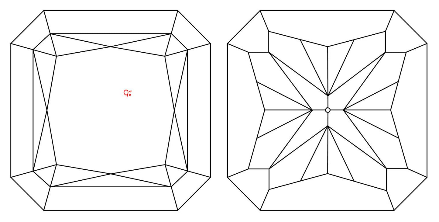 GIA 1.09 W-X-VS2 Radiant Diamond