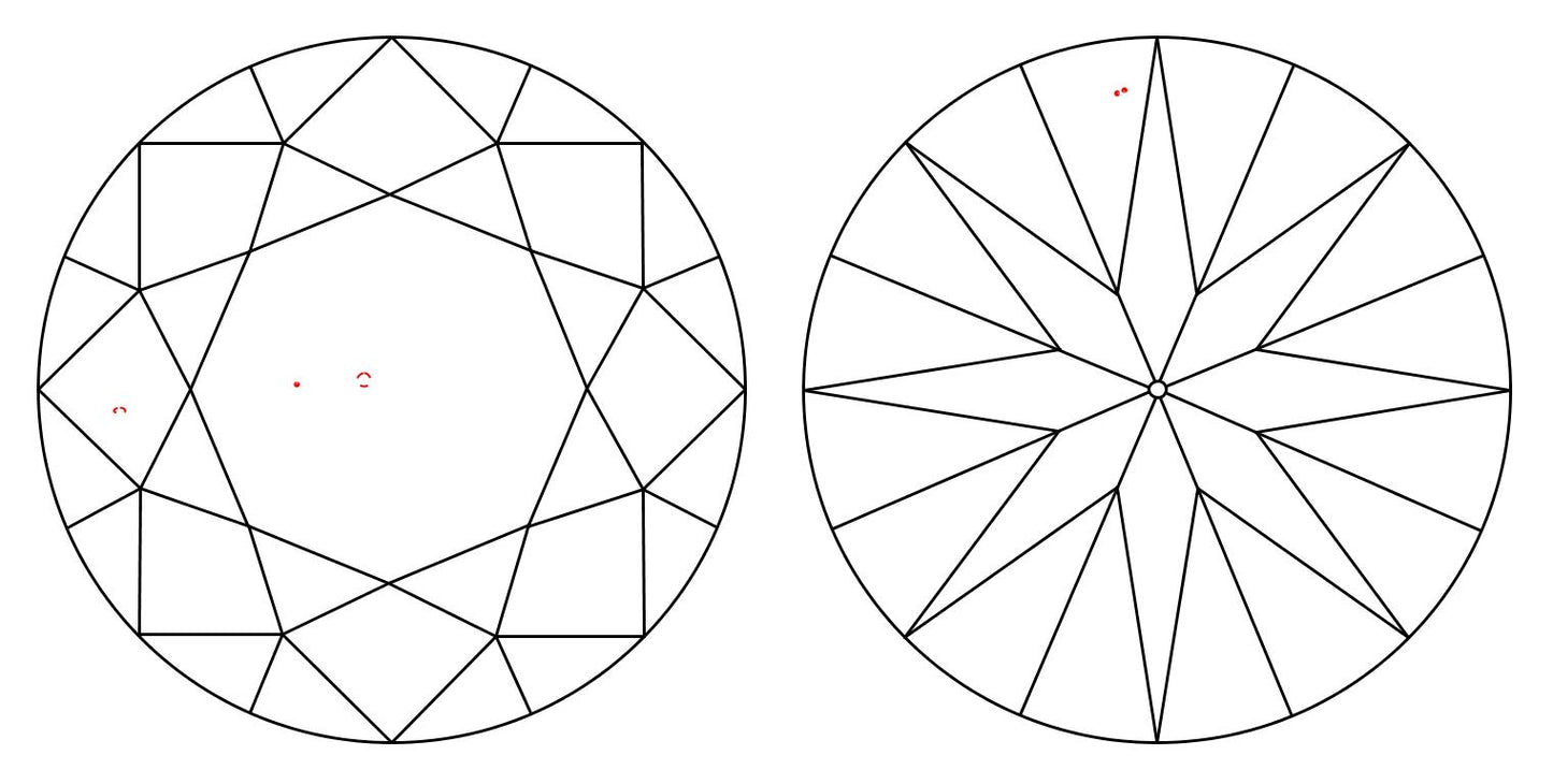 GIA 3.22 E-VVS2 Round Diamond