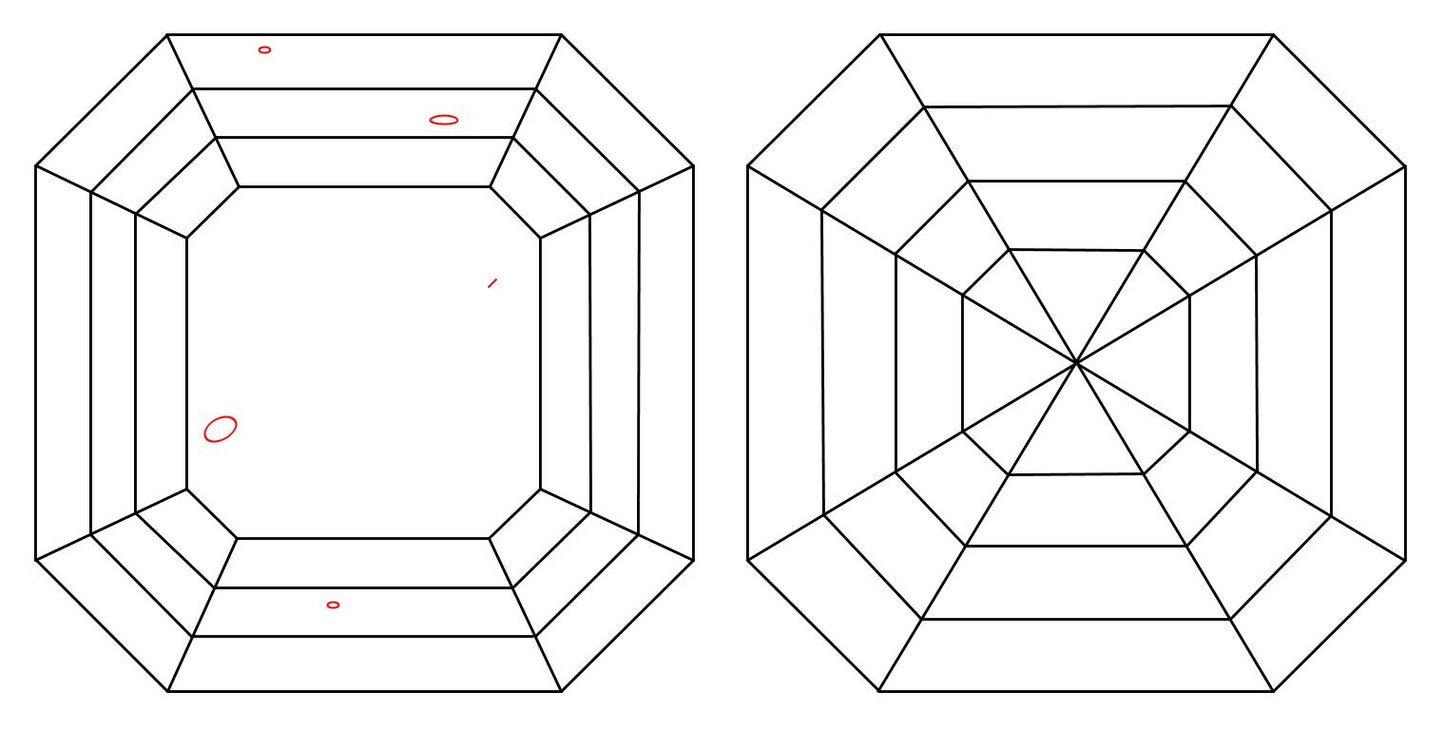 GIA 1.04 E-SI1 Asscher Diamond