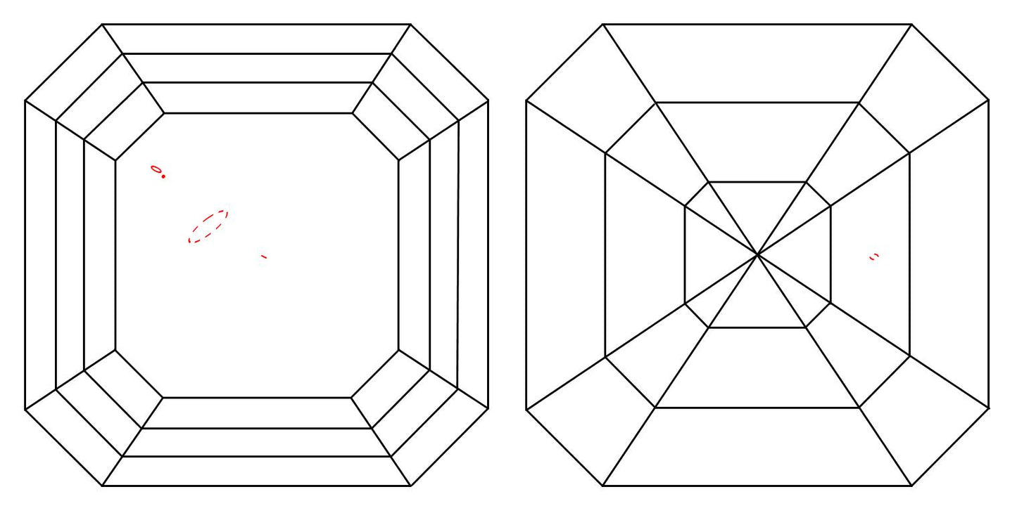 GIA 1.04 E-VS1 Asscher Diamond