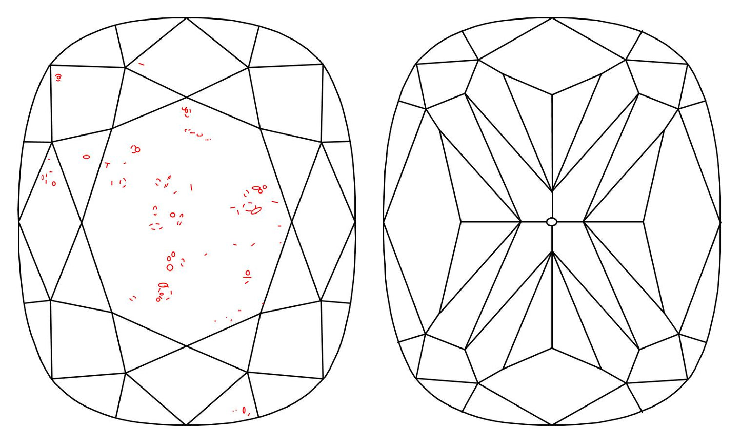 GIA 1.01 F-SI1 Cushion Diamond