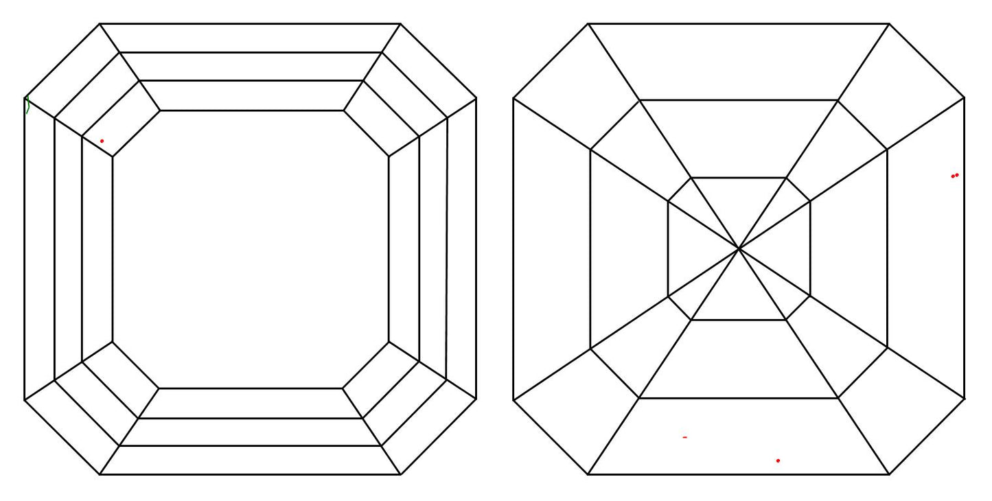 GIA 1 D-VVS1 Asscher Diamond