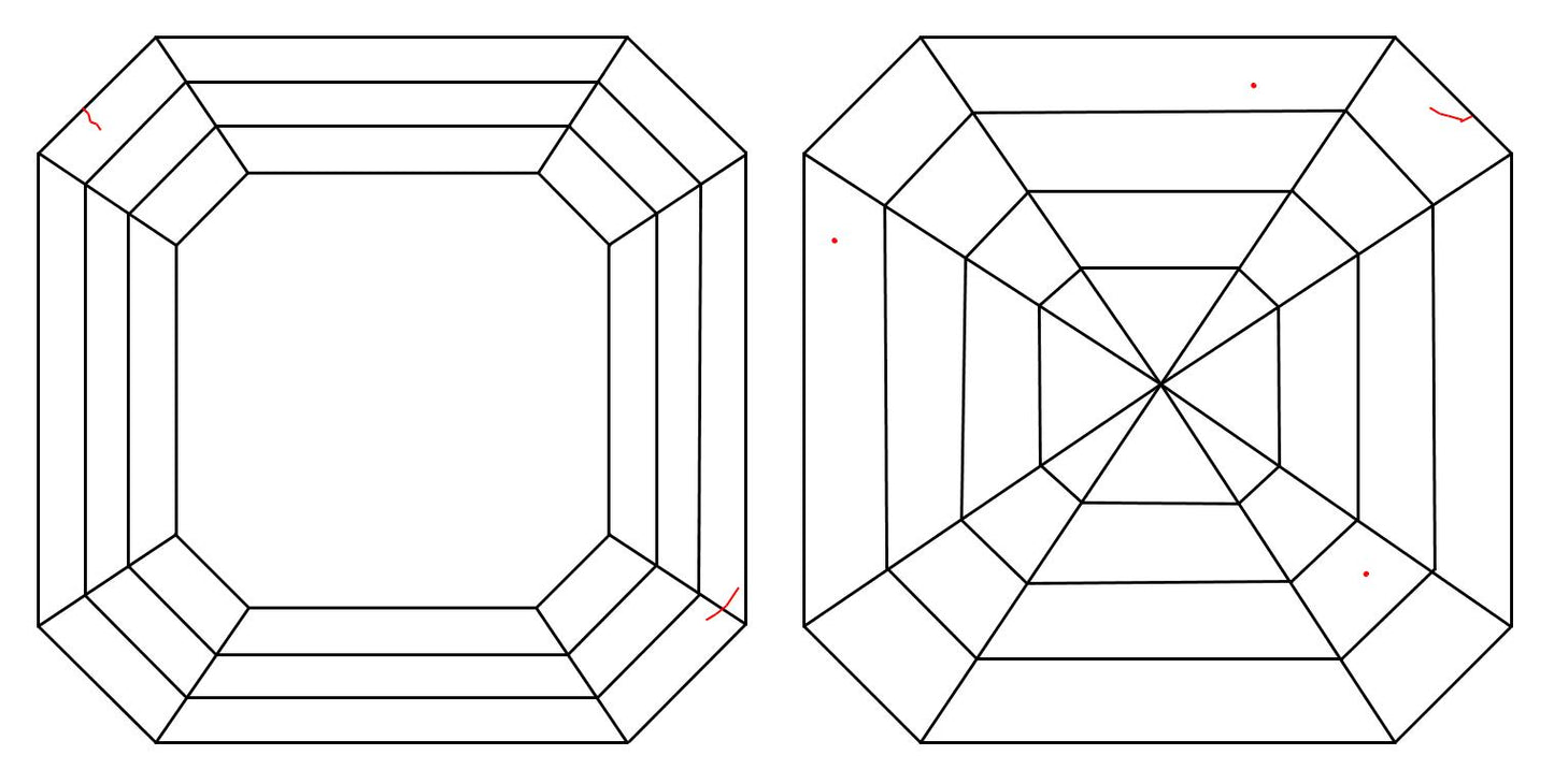 GIA 1.02 I-VS2 Asscher Diamond