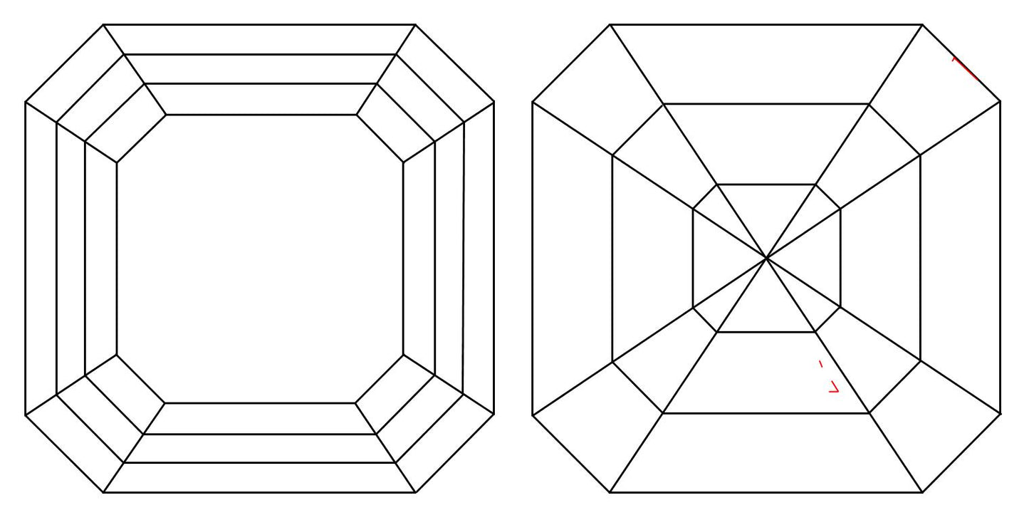 GIA 1.02 I-VS1 Asscher Diamond