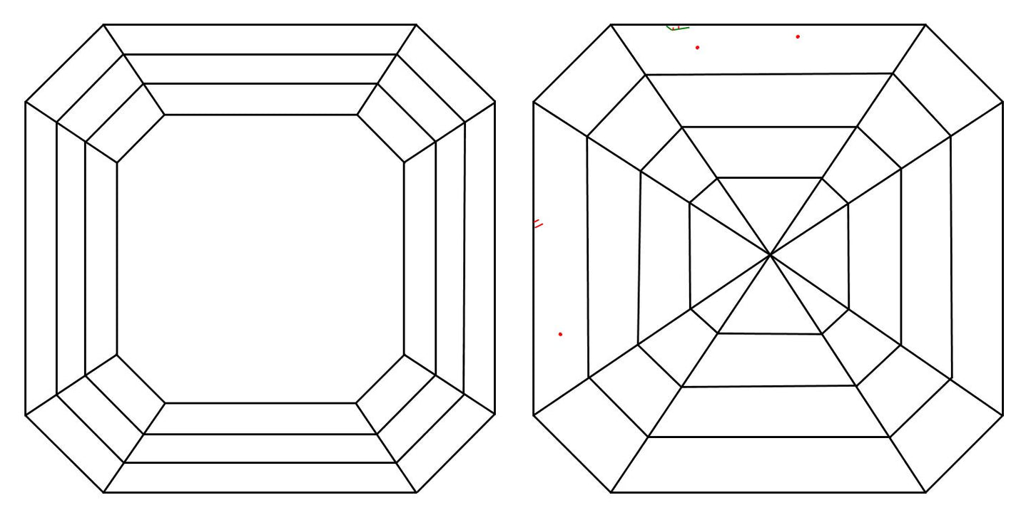 GIA 1.03 I-VVS1 Asscher Diamond
