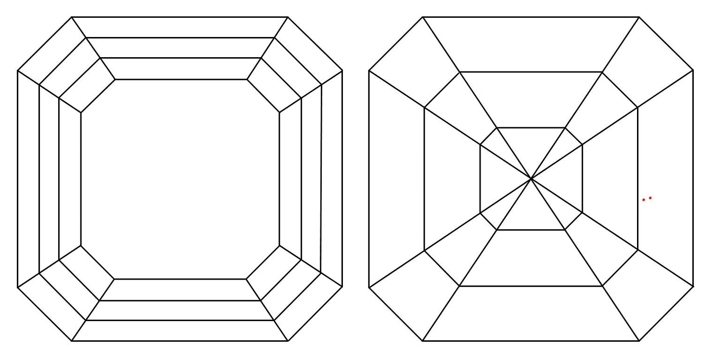 GIA 1.06 E-VVS1 Asscher Diamond