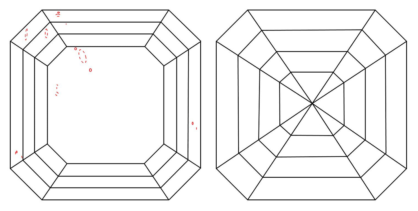 GIA 1.1 I-SI1 Asscher Diamond
