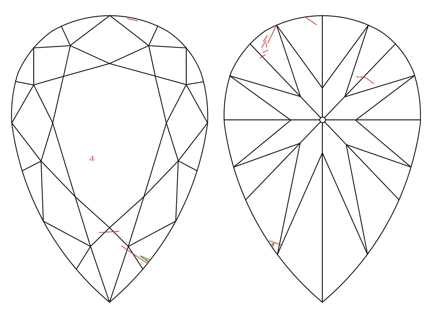 GIA 1.51 I-SI2 Pear Diamond