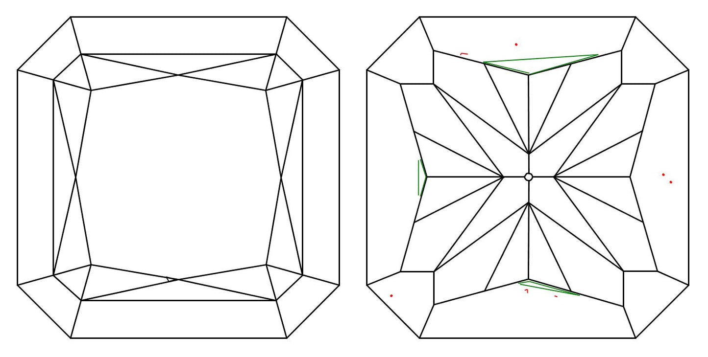 GIA 1 I-VVS1 Radiant Diamond