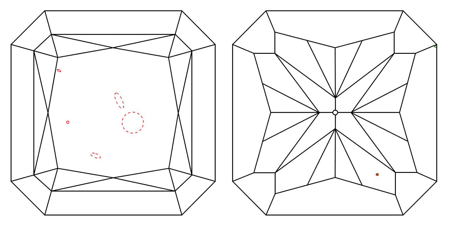 GIA 1.03 F-SI1 Radiant Diamond