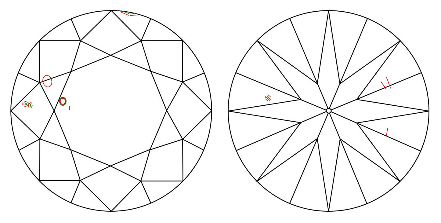 GIA 1 K-SI2 Round Diamond
