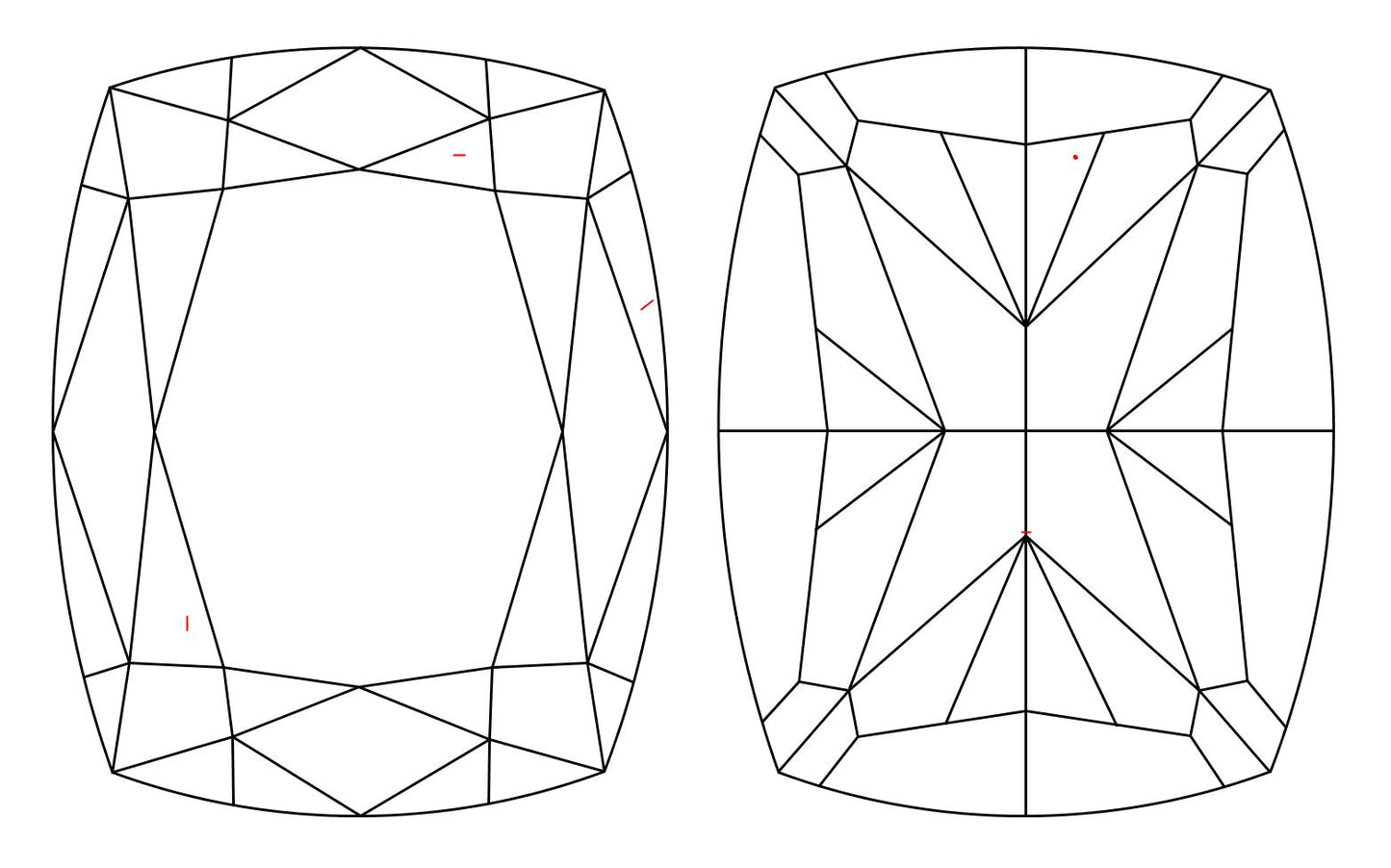 GIA 1.1 W-X-VVS1 Cushion Diamond