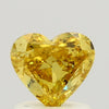 GIA 0.66 Fancy Vivid Orangy Yellow-SI2 Heart Diamond